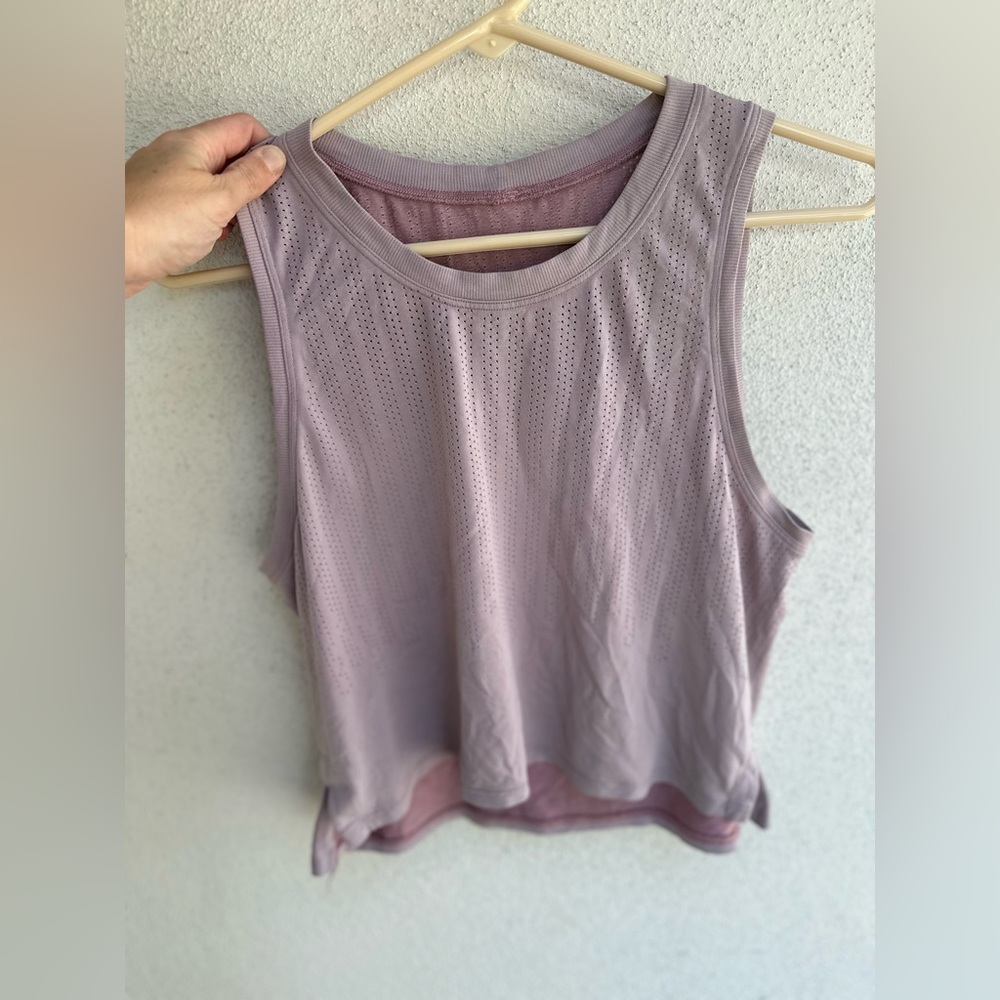 Lululemon Mauve Muscle Crop Top